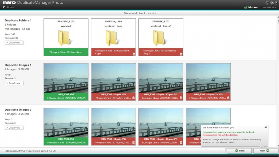 Can I also identify and clean duplicated folders?